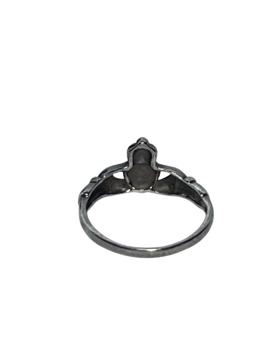 Solvar Sterling Silver And Marcasite Claddagh Ring Size 7.5 (R472) - Picture 5 of 7
